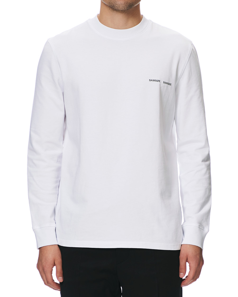 Herre | T-Shirts | Samsøe Samsøe | Samsøe & Samsøe Norsbro Long Sleeve Tee White