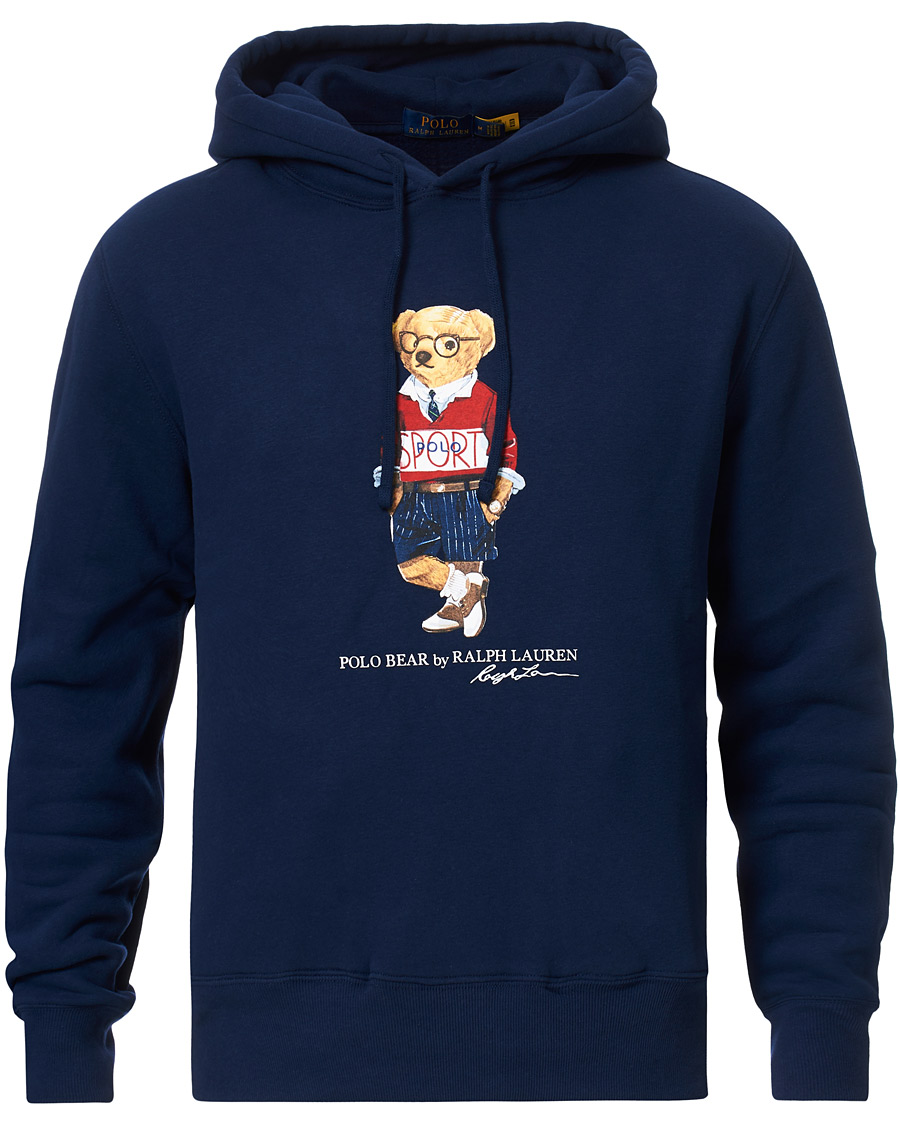 Herre | Trøjer | Polo Ralph Lauren | Printed Sports Bear Hoodie Cruise Navy