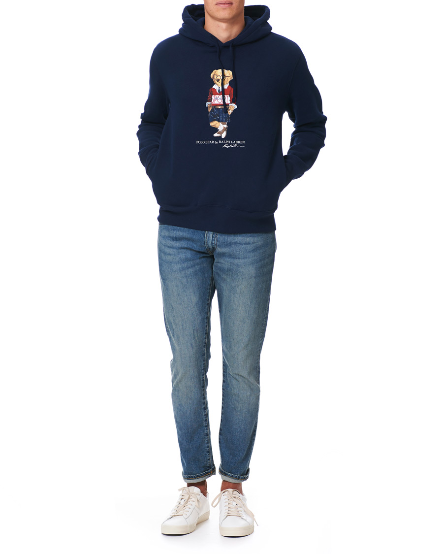 Herre | Trøjer | Polo Ralph Lauren | Printed Sports Bear Hoodie Cruise Navy