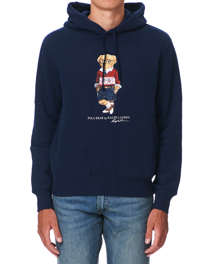Herre | Trøjer | Polo Ralph Lauren | Printed Sports Bear Hoodie Cruise Navy