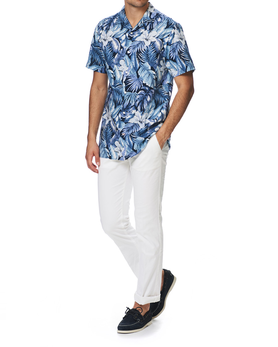 Herre | Skjorter | Tommy Hilfiger | Hawaiian Printed Short Sleeve Shirt Washed Ink