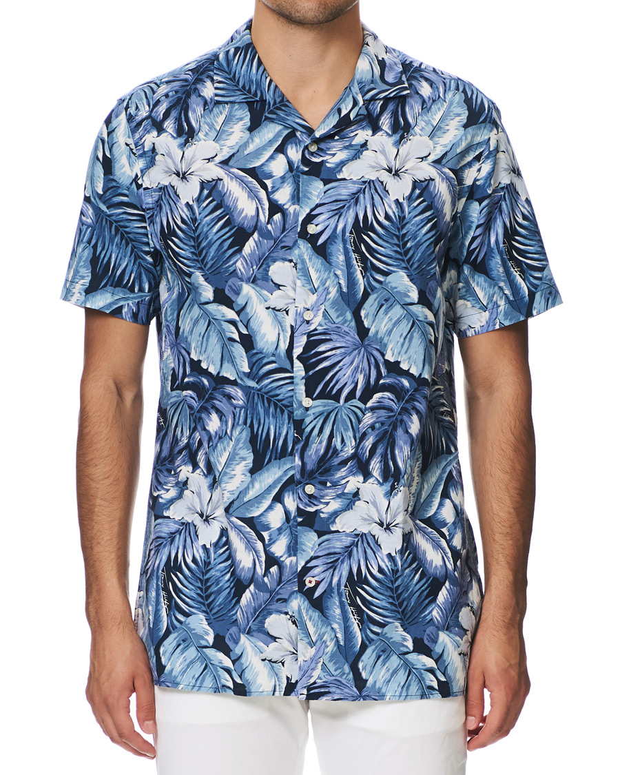 Herre | Skjorter | Tommy Hilfiger | Hawaiian Printed Short Sleeve Shirt Washed Ink