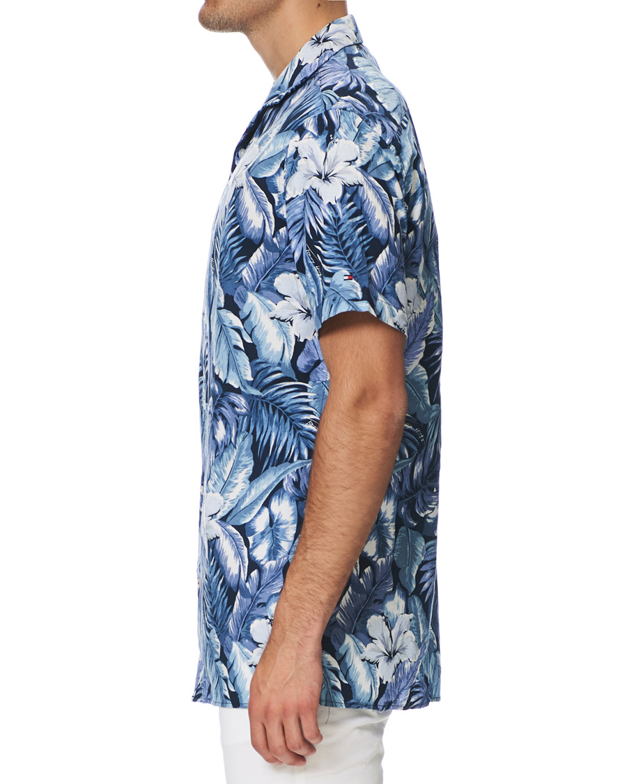 Herre | Skjorter | Tommy Hilfiger | Hawaiian Printed Short Sleeve Shirt Washed Ink