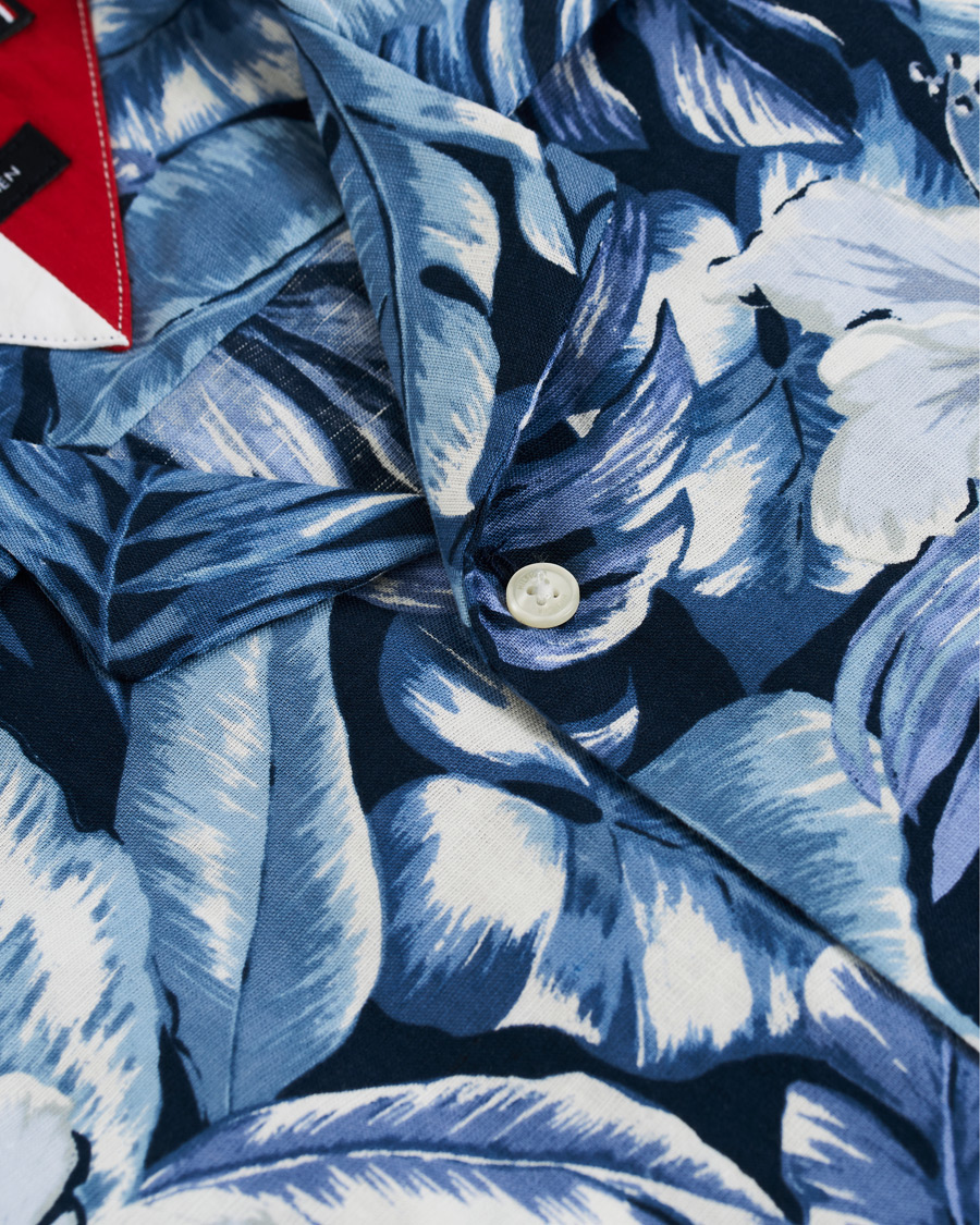 Herre | Skjorter | Tommy Hilfiger | Hawaiian Printed Short Sleeve Shirt Washed Ink
