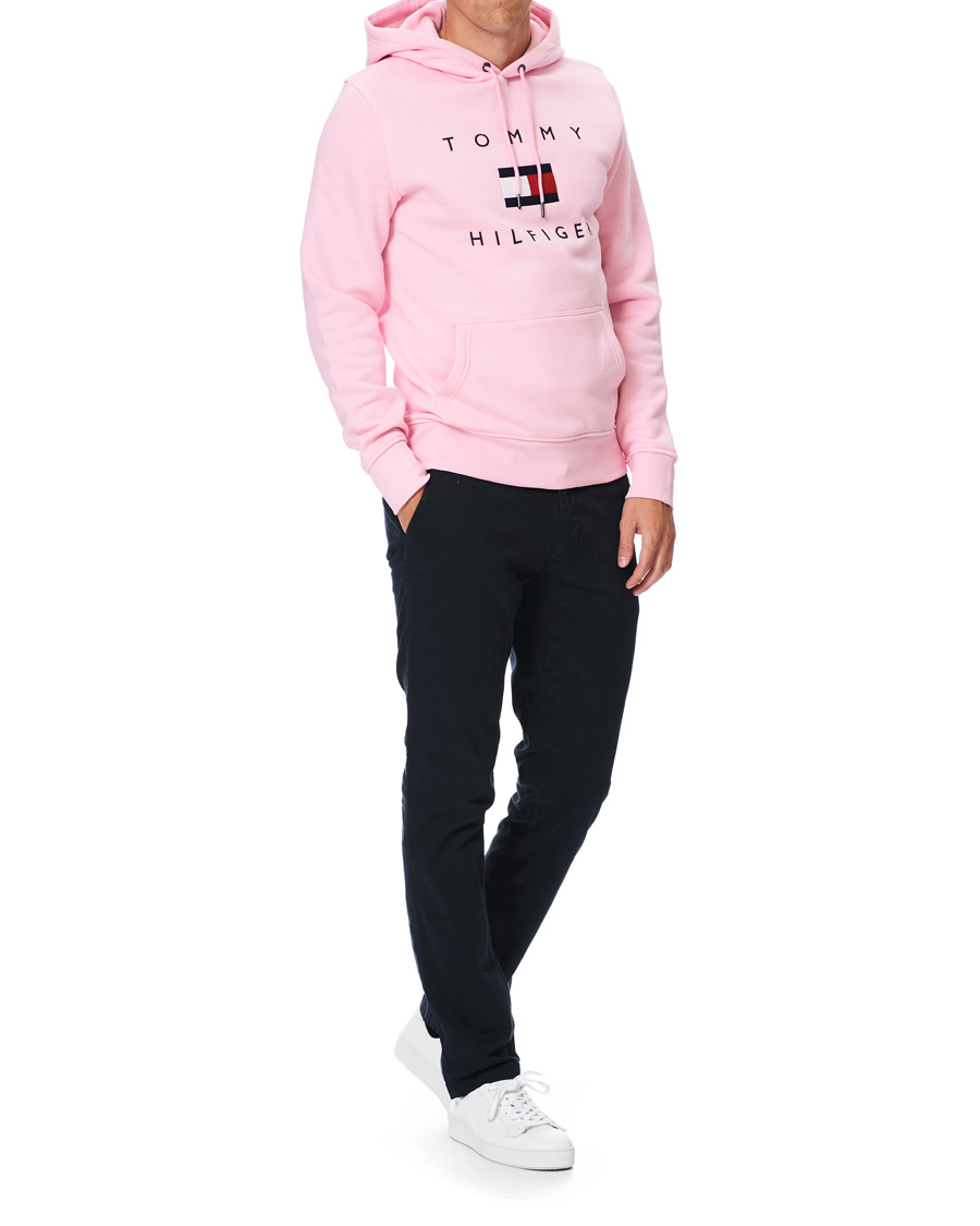 Herre | Trøjer | Tommy Hilfiger | Flag Logo Hoodie Classic Pink