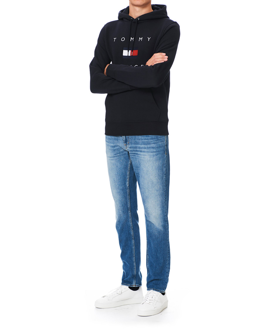 Herre | Trøjer | Tommy Hilfiger | Flag Logo Hoodie Desert Sky