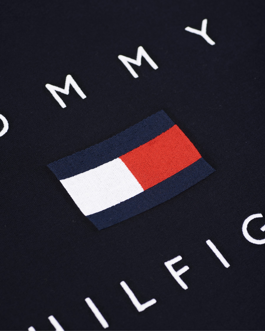 Herre | Trøjer | Tommy Hilfiger | Flag Logo Hoodie Desert Sky
