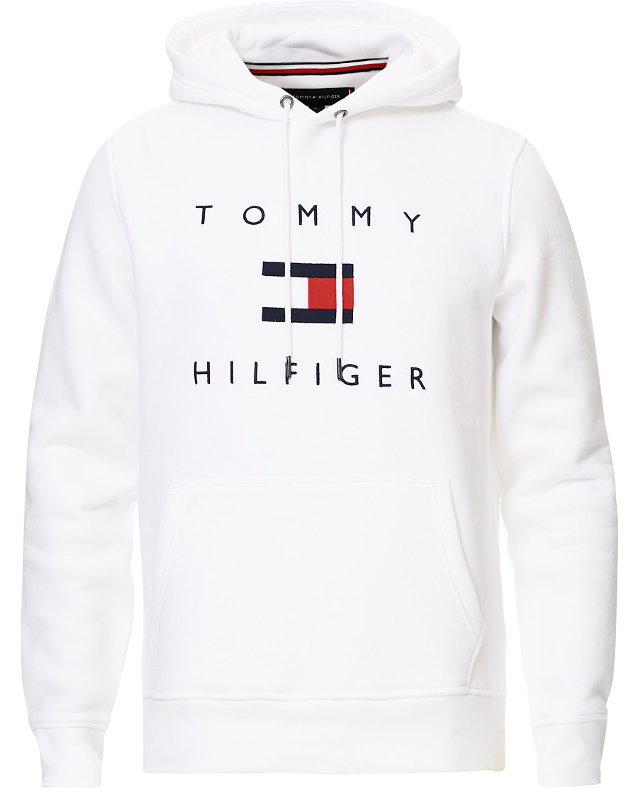 Herre | Trøjer | Tommy Hilfiger | Flag Logo Hoodie White