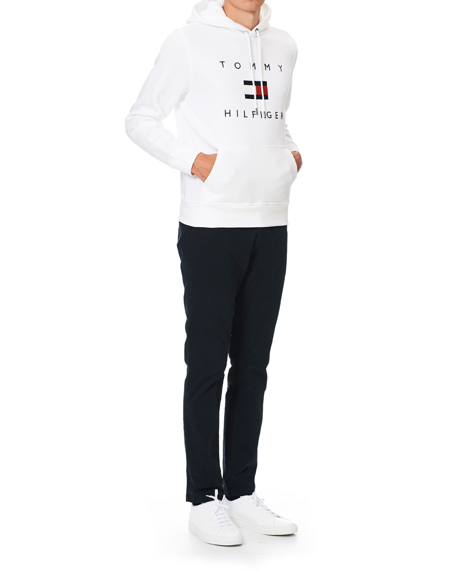 Herre | Trøjer | Tommy Hilfiger | Flag Logo Hoodie White