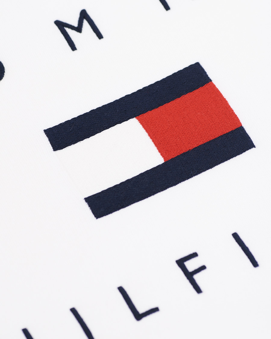 Herre | Trøjer | Tommy Hilfiger | Flag Logo Hoodie White