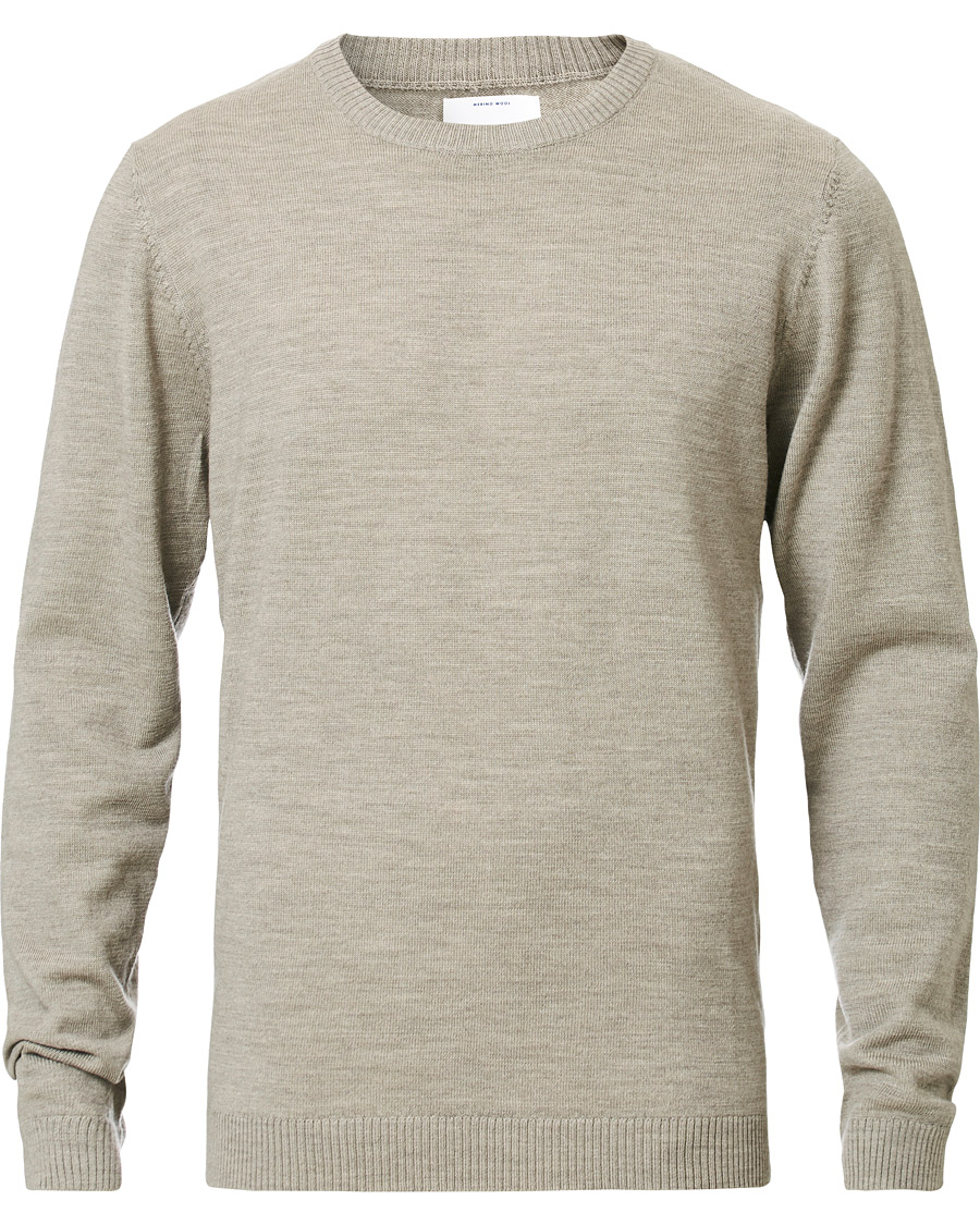 Herre | Trøjer | A Day's March | Classic Merino Crew Neck Sand