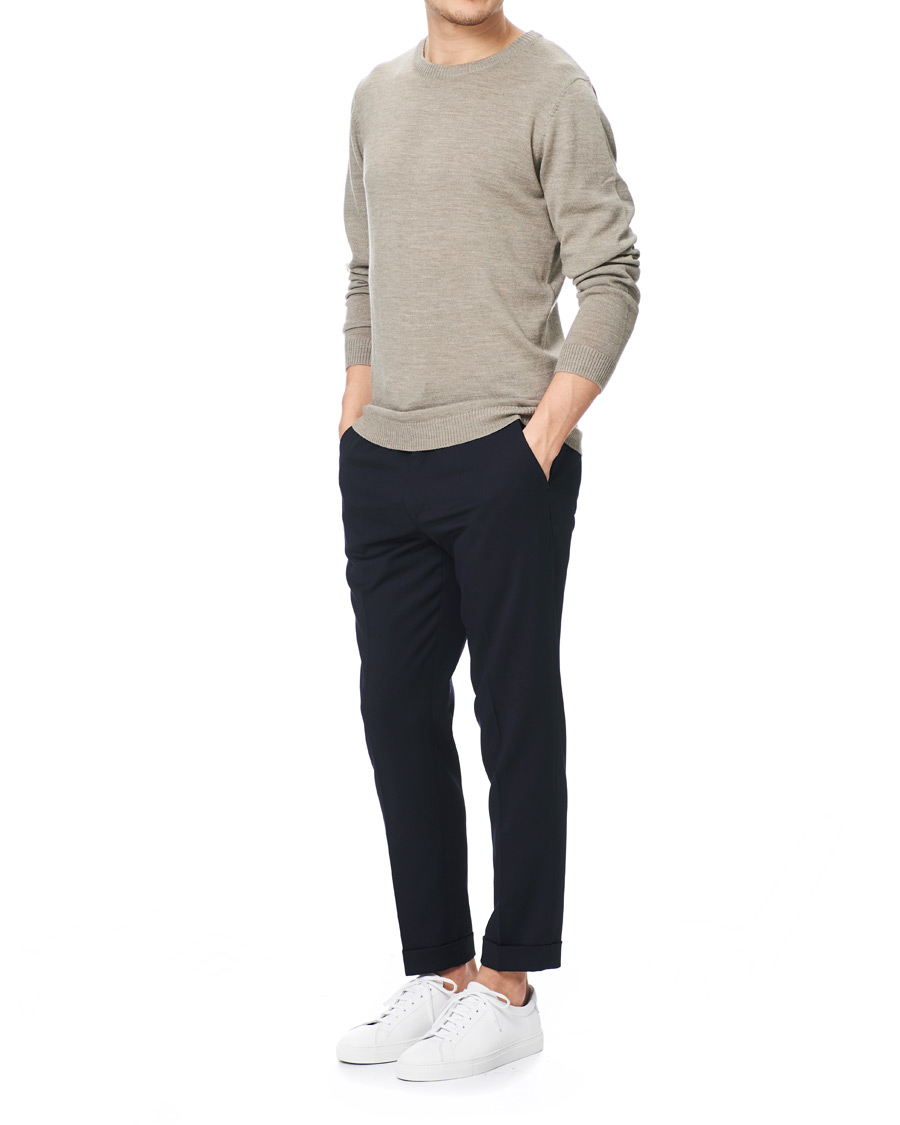 Herre | Trøjer | A Day's March | Classic Merino Crew Neck Sand