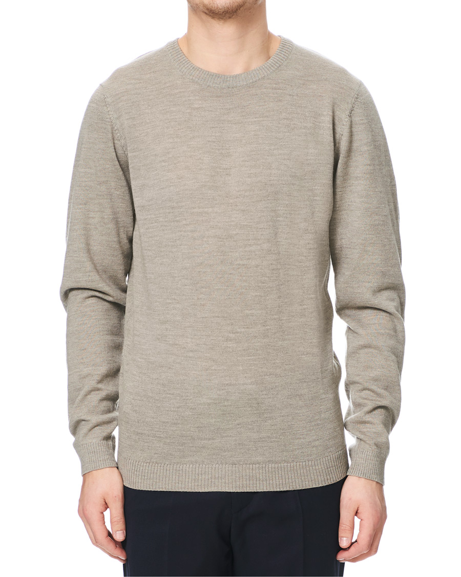 Herre | Trøjer | A Day's March | Classic Merino Crew Neck Sand