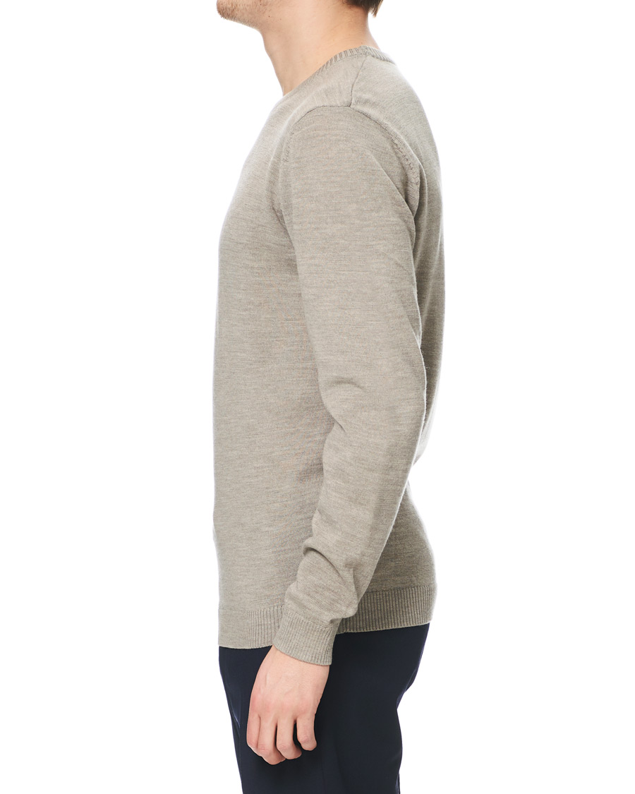 Herre | Trøjer | A Day's March | Classic Merino Crew Neck Sand
