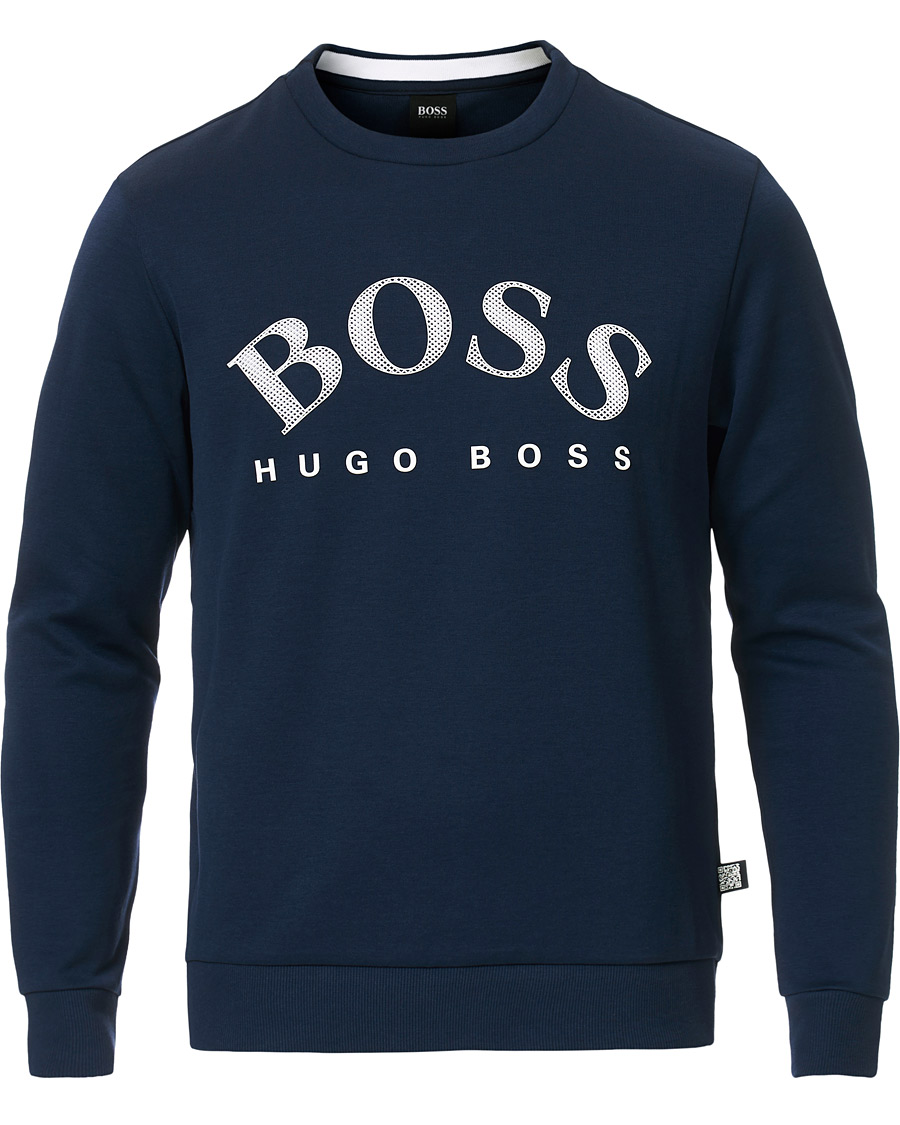 Herre | Trøjer | BOSS GREEN | BOSS Athleisure Salbo Crew Neck Sweater Navy