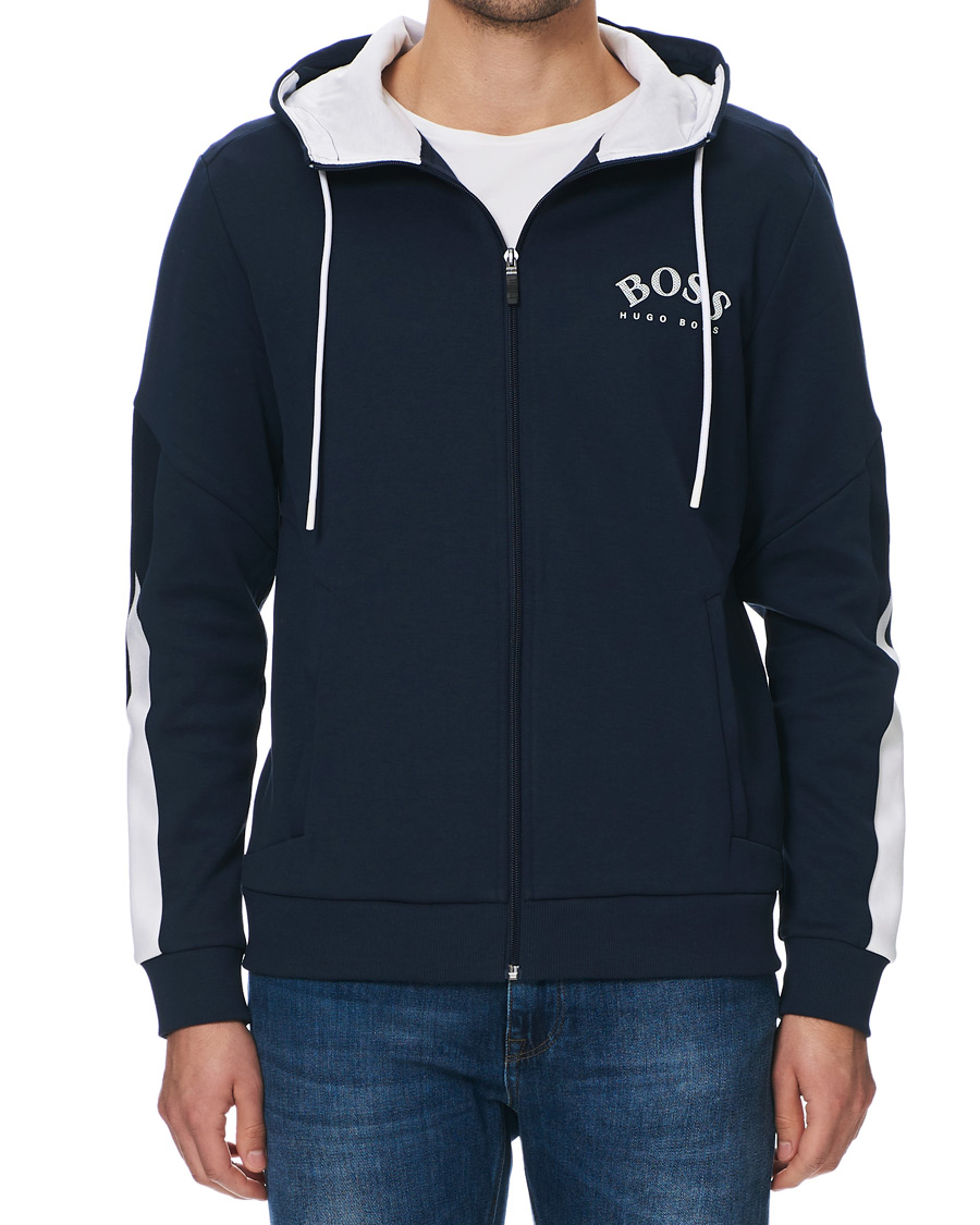 Herre | Trøjer | BOSS GREEN | BOSS Athleisure Saggy Full-Zip Hoodie Navy