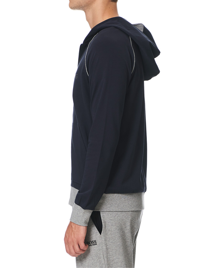 Herre | Trøjer | BOSS BLACK | BOSS Mix & Match Full Zip Hoodie Dark Blue