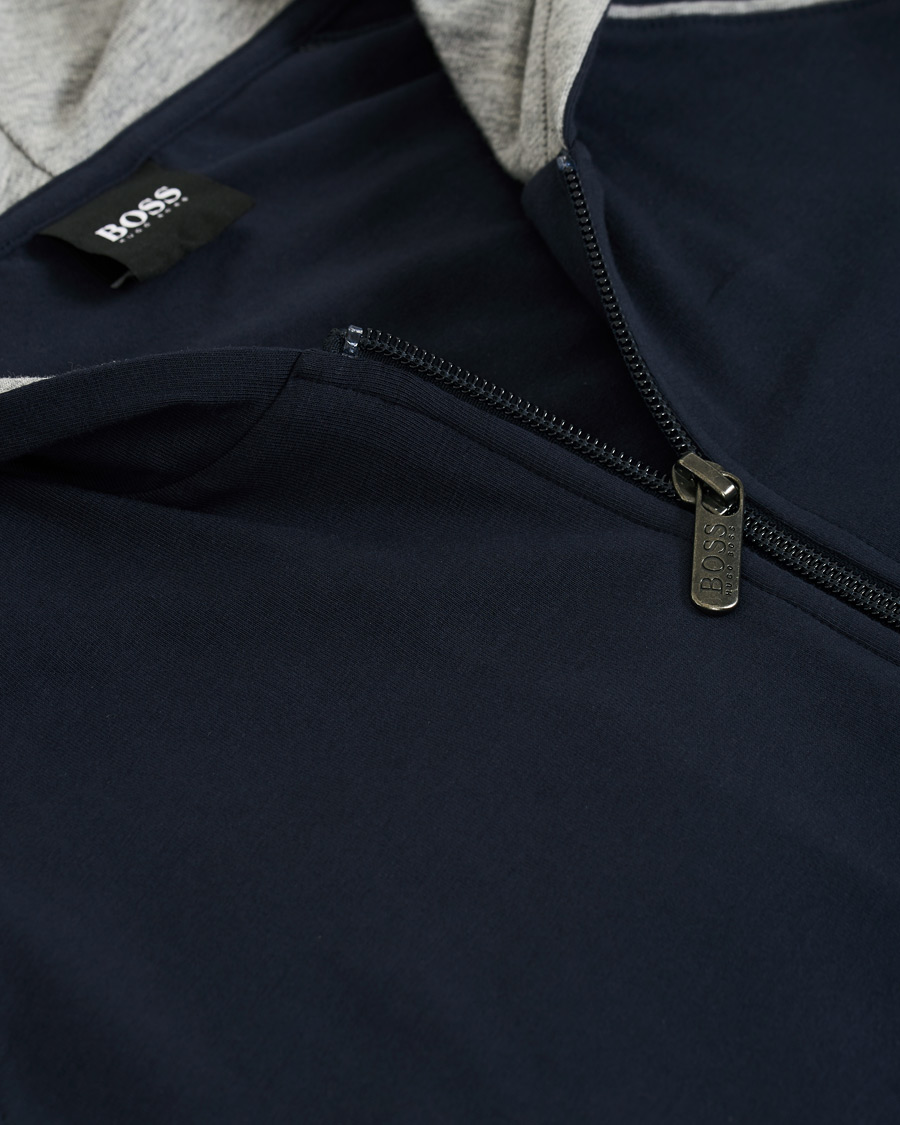 Herre | Trøjer | BOSS BLACK | BOSS Mix & Match Full Zip Hoodie Dark Blue