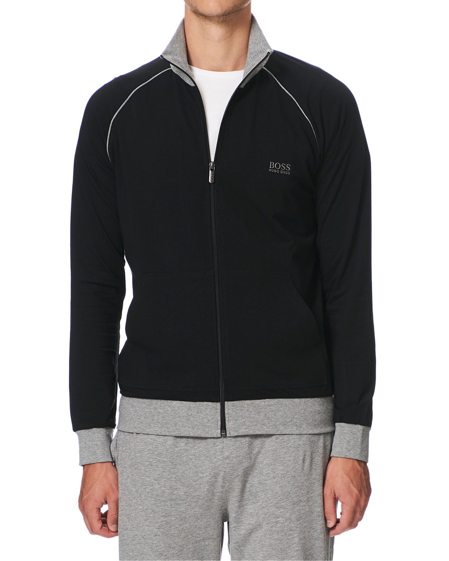 Herre | BOSS Loungewear Full-Zip Sweater Black | BOSS BLACK | BOSS Loungewear Full-Zip Sweater Black