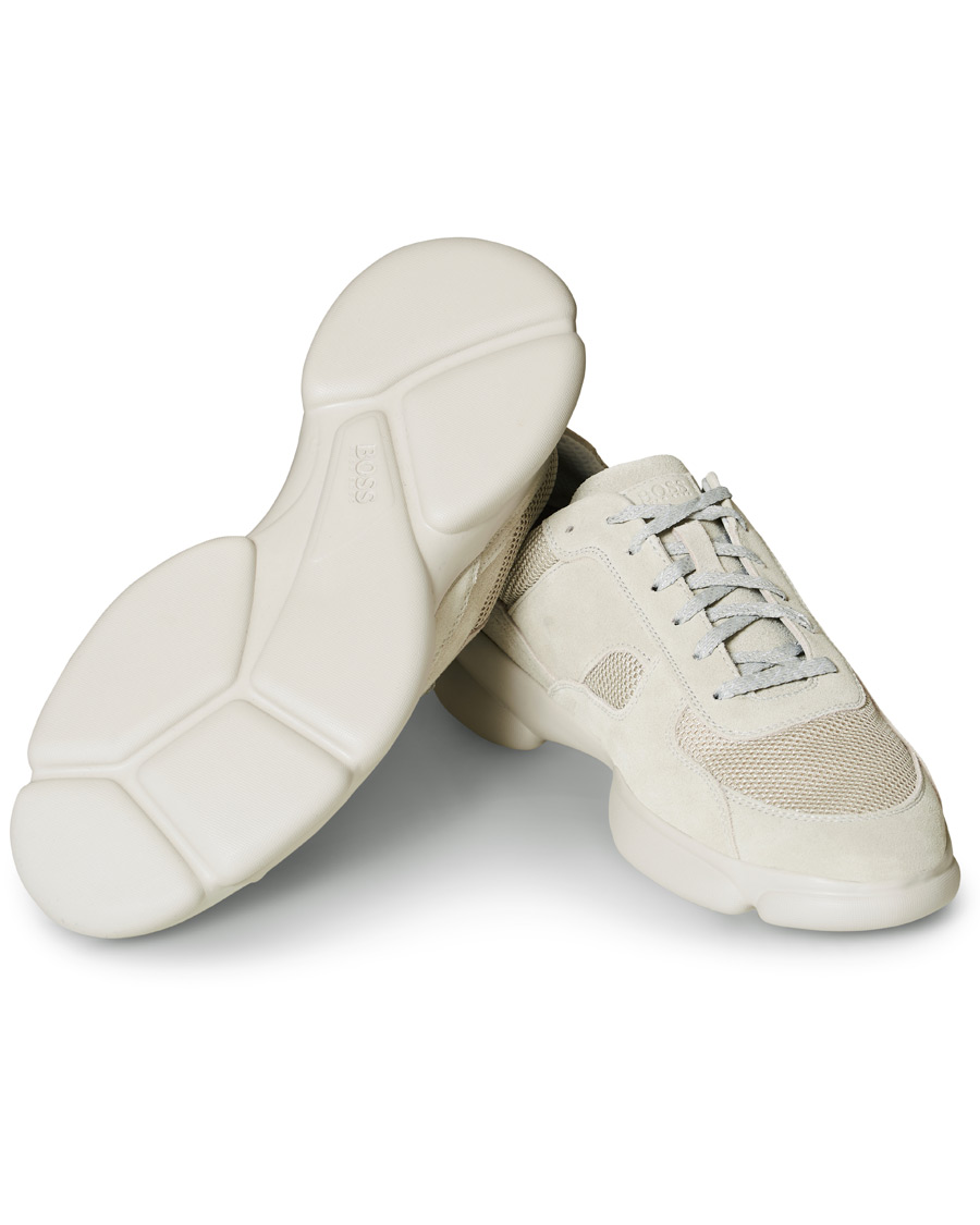 Herre | BOSS Rapid Running Sneaker Grey Suede | BOSS BLACK | BOSS Rapid Running Sneaker Grey Suede