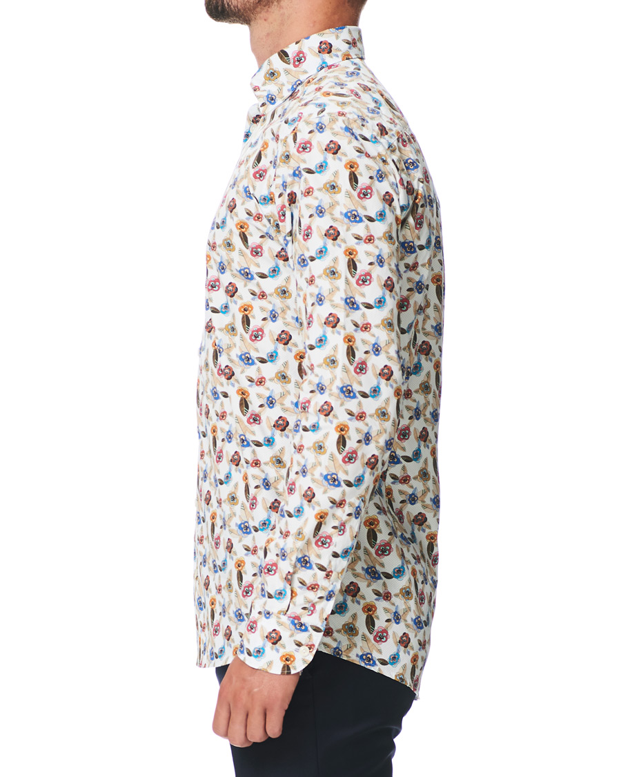 Herre | Skjorter | Eton | Slim Fit Printed Button Under Shirt White