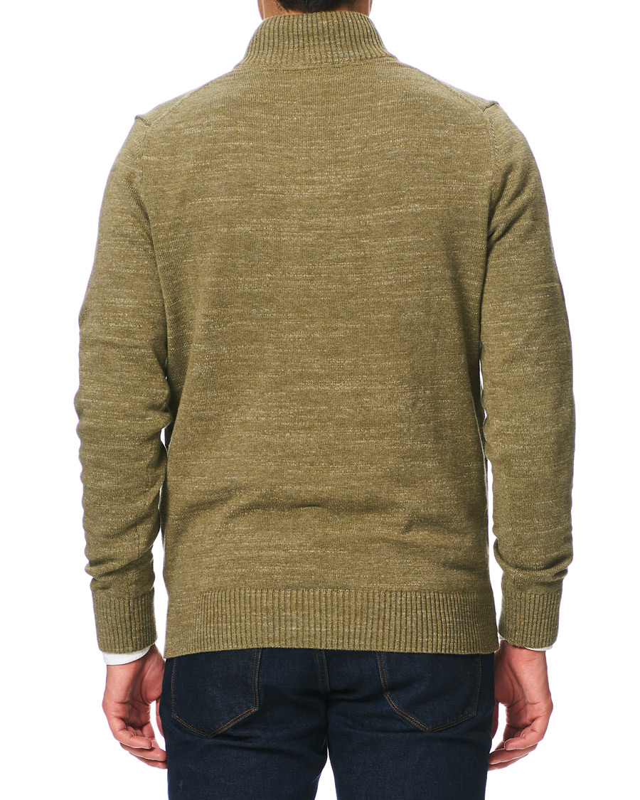 Herre | Trøjer | Morris | Randall Cotton Half-Zip Sweater Olive