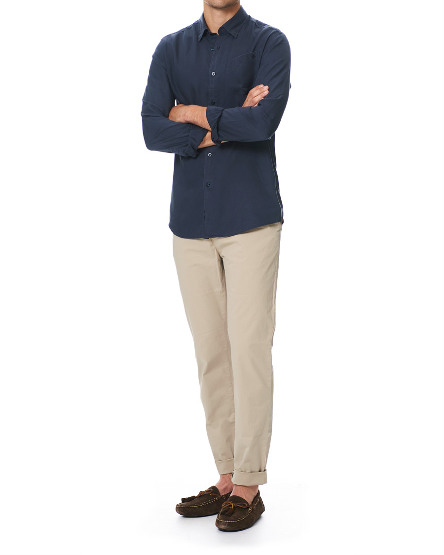 Herre | Skjorter | Morris | Alvin Tencel Shirt Navy