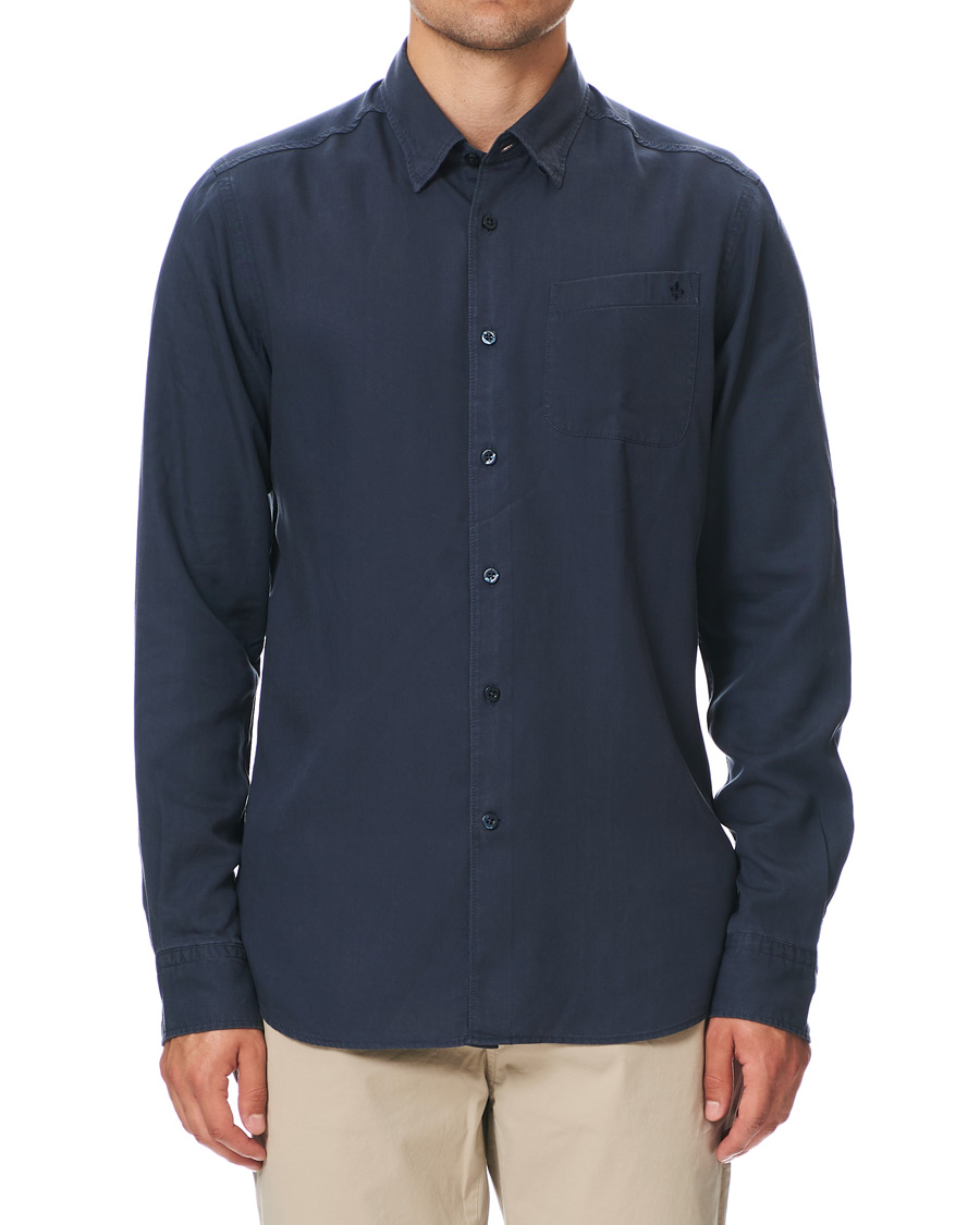 Herre | Skjorter | Morris | Alvin Tencel Shirt Navy