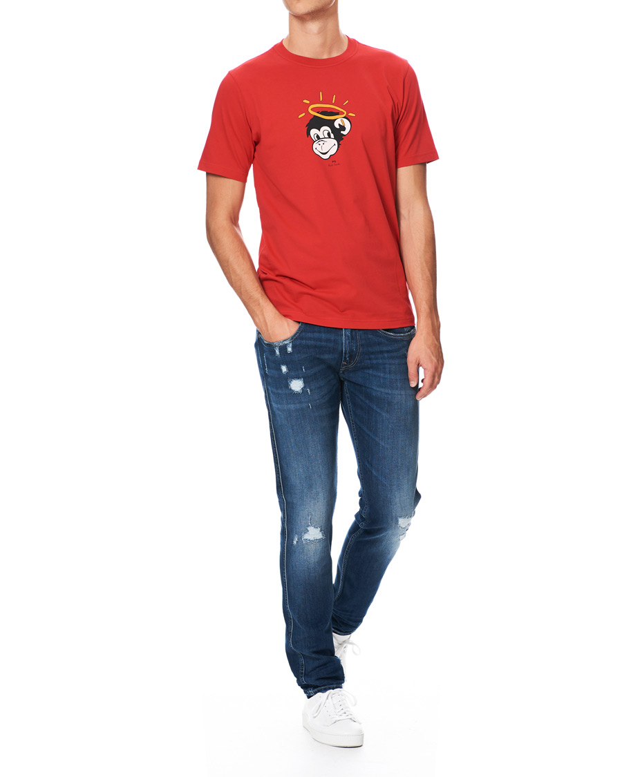 Herre | T-Shirts | PS Paul Smith | Regular Fit Monkey Halo Tee Red