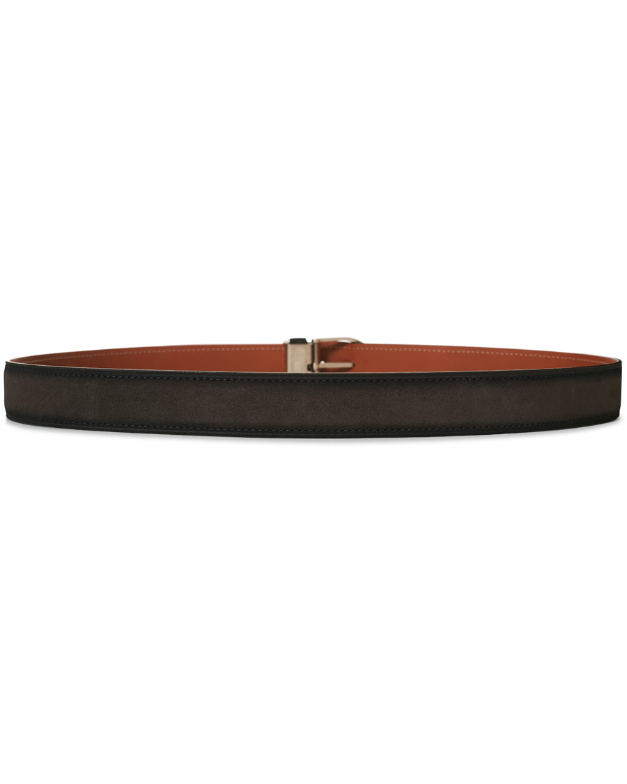 Herre | Montblanc Horseshoe Buckle Belt 35mm Grey Suede | Montblanc | Horseshoe Buckle Belt 35mm Grey Suede