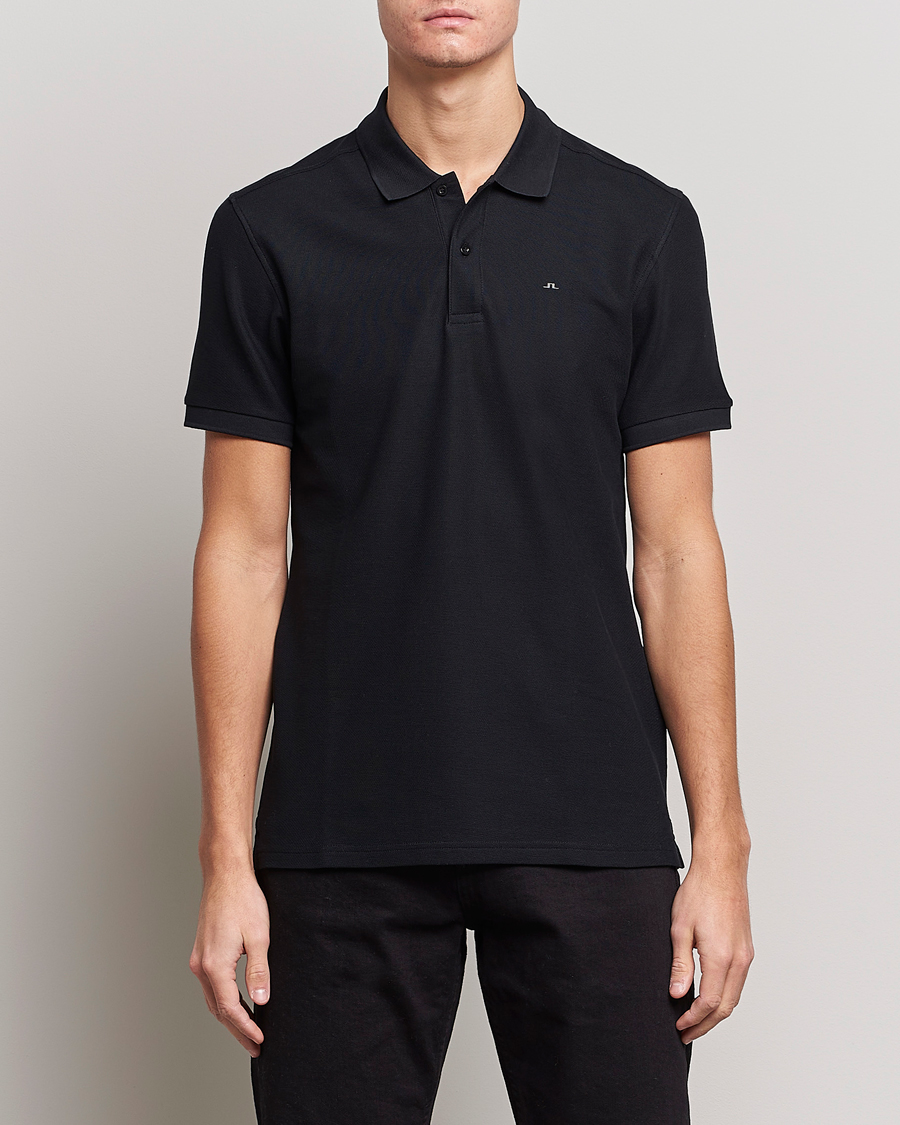 Herre | Kortærmede polotrøjer | J.Lindeberg | Troy Polo Pique Black