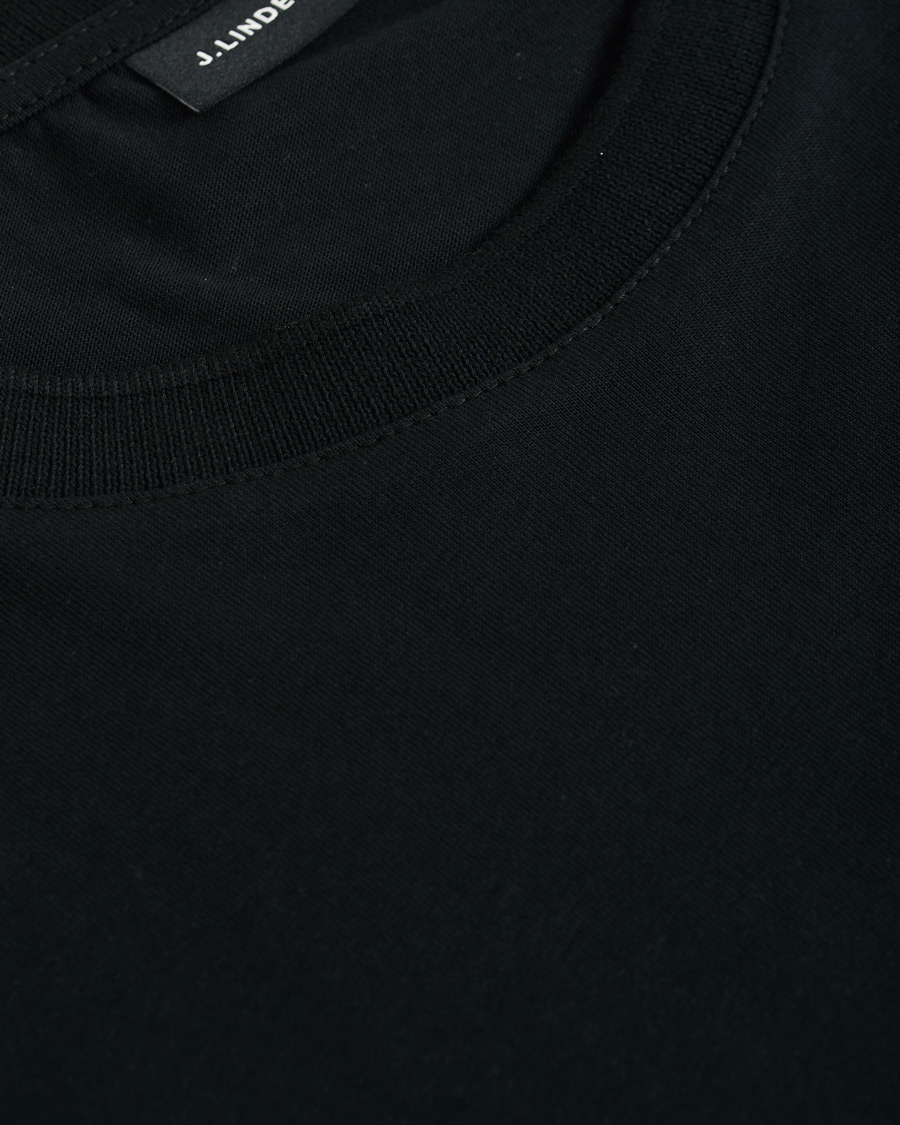 Herre | T-Shirts | J.Lindeberg | Silo Fine Cotton Crew Neck Tee Black