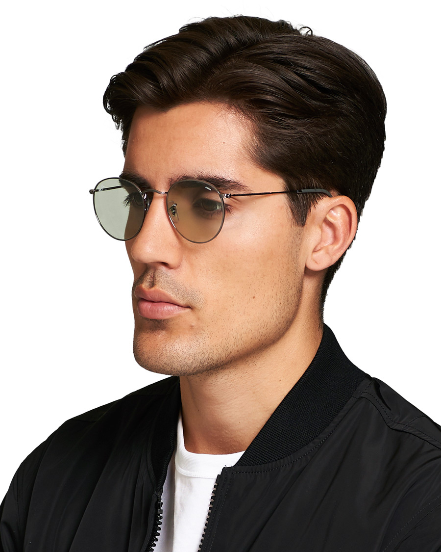 Herre | Ray-Ban 0RB3447 Round Metal Sunglasses Gunmetal/Light Green | Ray-Ban | 0RB3447 Round Metal Sunglasses Gunmetal/Light Green