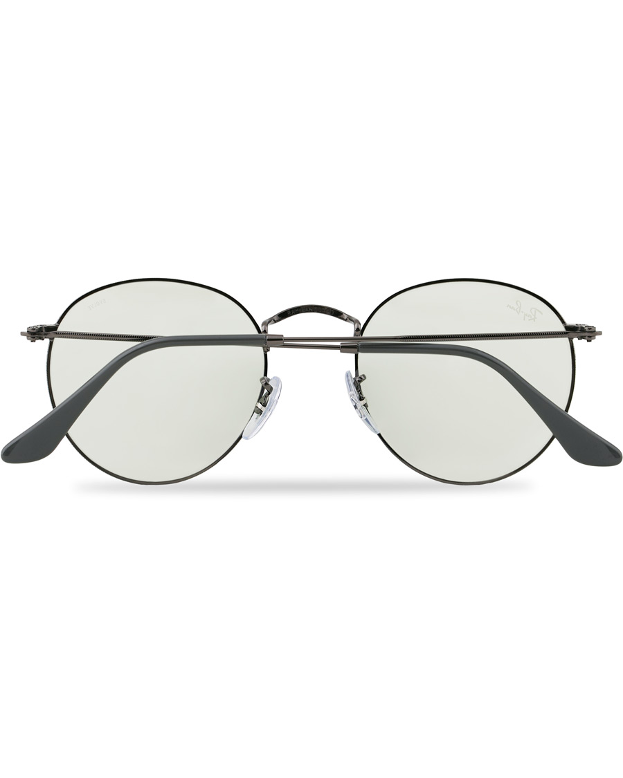 Herre | Ray-Ban 0RB3447 Round Metal Sunglasses Gunmetal/Light Green | Ray-Ban | 0RB3447 Round Metal Sunglasses Gunmetal/Light Green