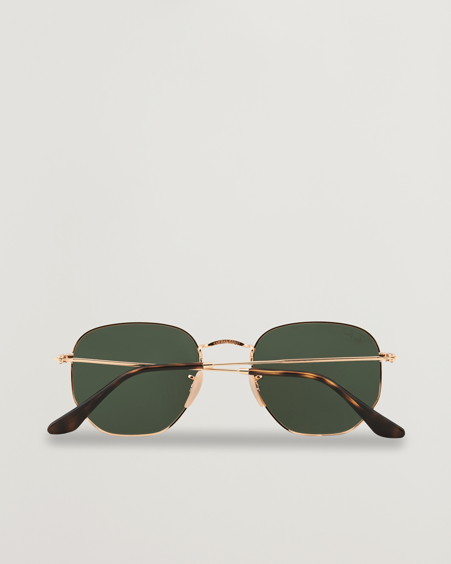 Ray-Ban 0RB3548N Hexagonal Sunglasses Gold/Green CareOfCarl.dk