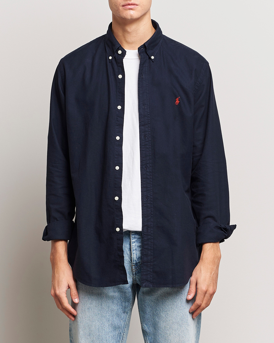 Herre | Gaver til særlige lejligheder | Polo Ralph Lauren | Custom Fit Garment Dyed Oxford Shirt Navy