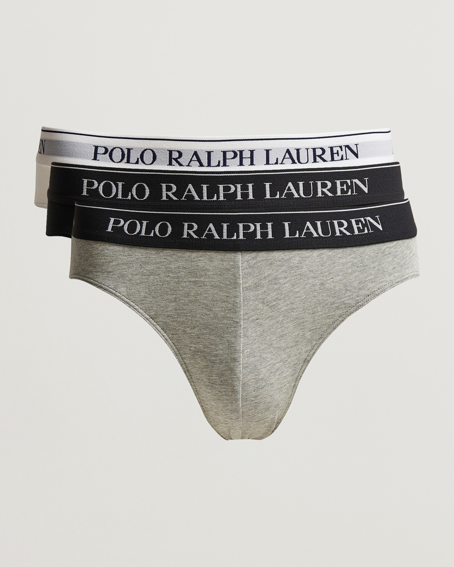 Herre | Undertøj | Polo Ralph Lauren | 3-Pack Low Rise Brief Black/White/Grey
