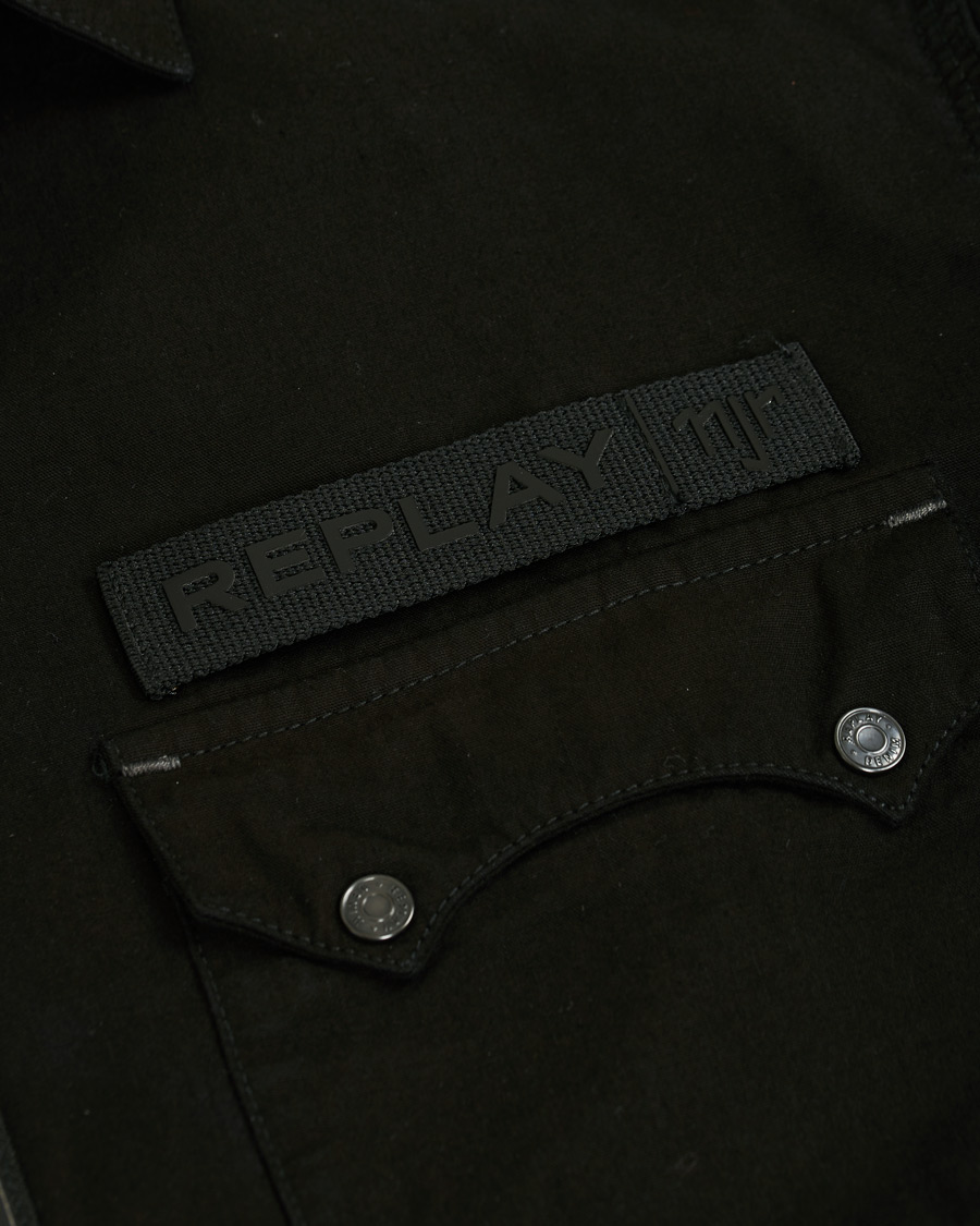 Herre | Skjorter | Replay | Neymar JR Denim Full Zip Overshirt Black