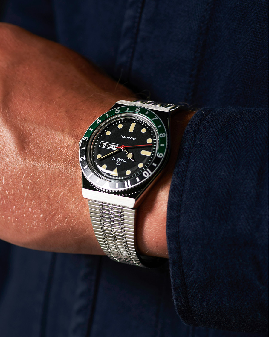 Herre | Timex Q Reissue 1979 Black/Green | Timex | Q Reissue 1979 Black/Green