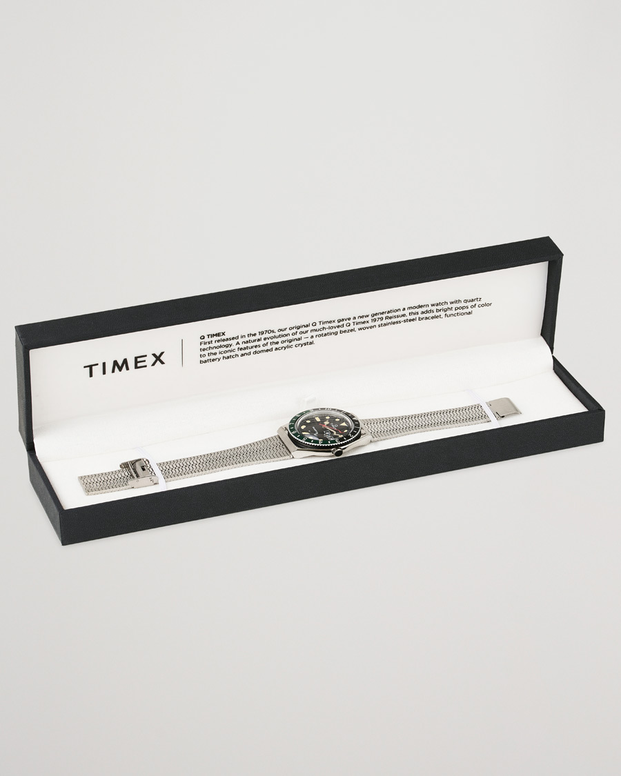 Herre | Timex Q Reissue 1979 Black/Green | Timex | Q Reissue 1979 Black/Green