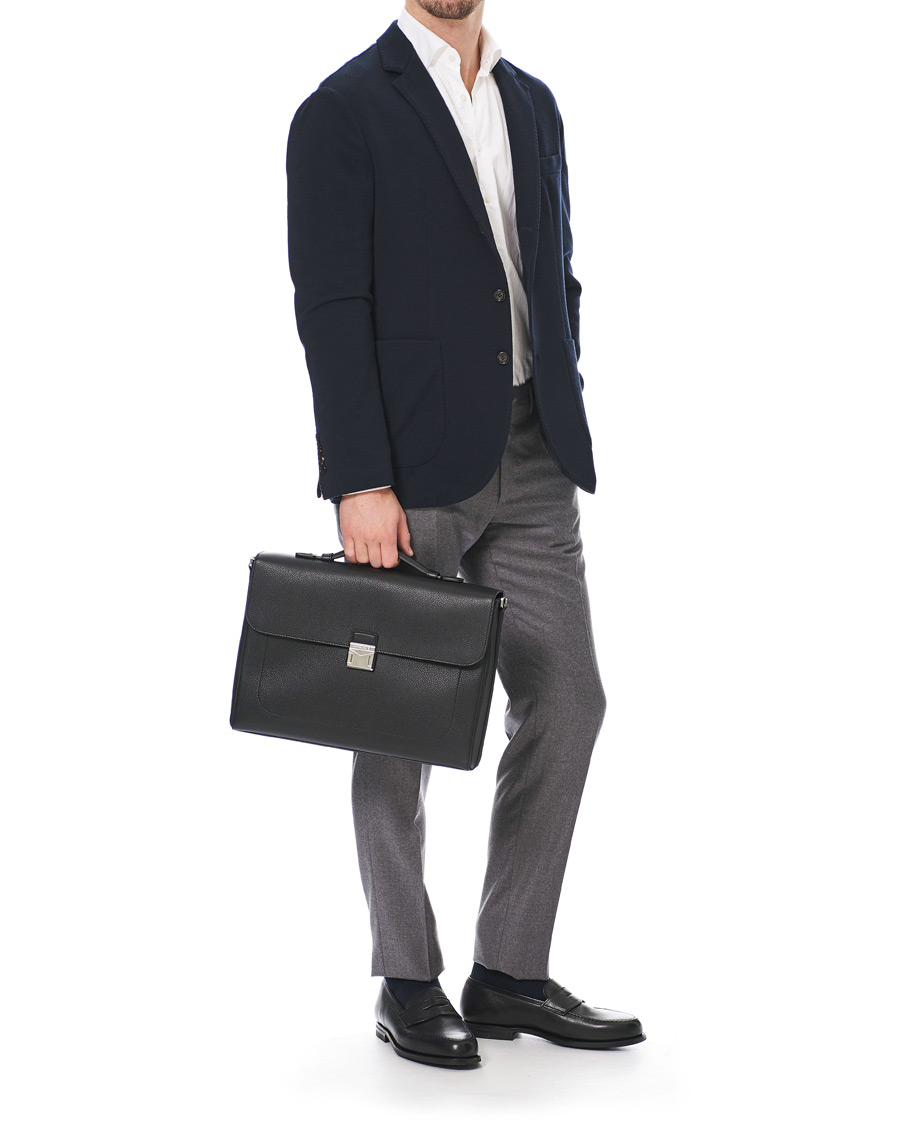 Herre | Montblanc MST Soft Grain Single Briefcase Black | Montblanc | MST Soft Grain Single Briefcase Black