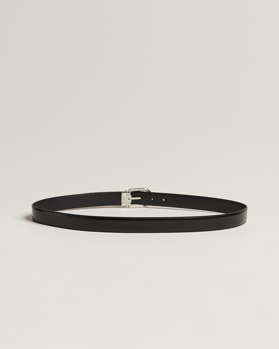 Herre | Nyheder | Montblanc | Horseshoe Coated Buckle 30mm Leather Belt Black