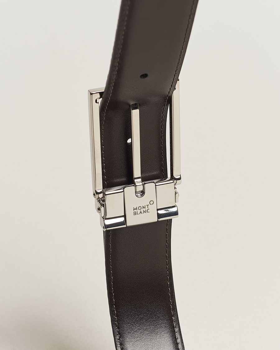 Herre | Montblanc Square Buckle Alligator Printed 35mm Leather Belt Brown | Montblanc | Square Buckle Alligator Printed 35mm Leather Belt Brown