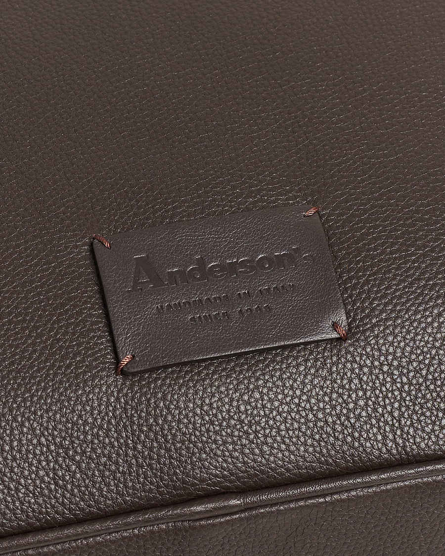 Herre | Tasker | Anderson's | Full Grain Leather Briefcase Dark Brown