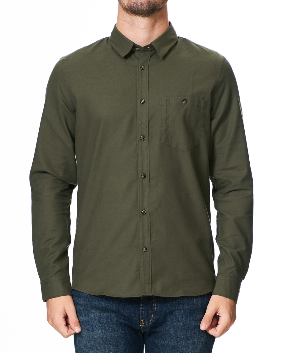 Herre | Skjorter | A.P.C. | Chicago Flannel Shirt Dark Green