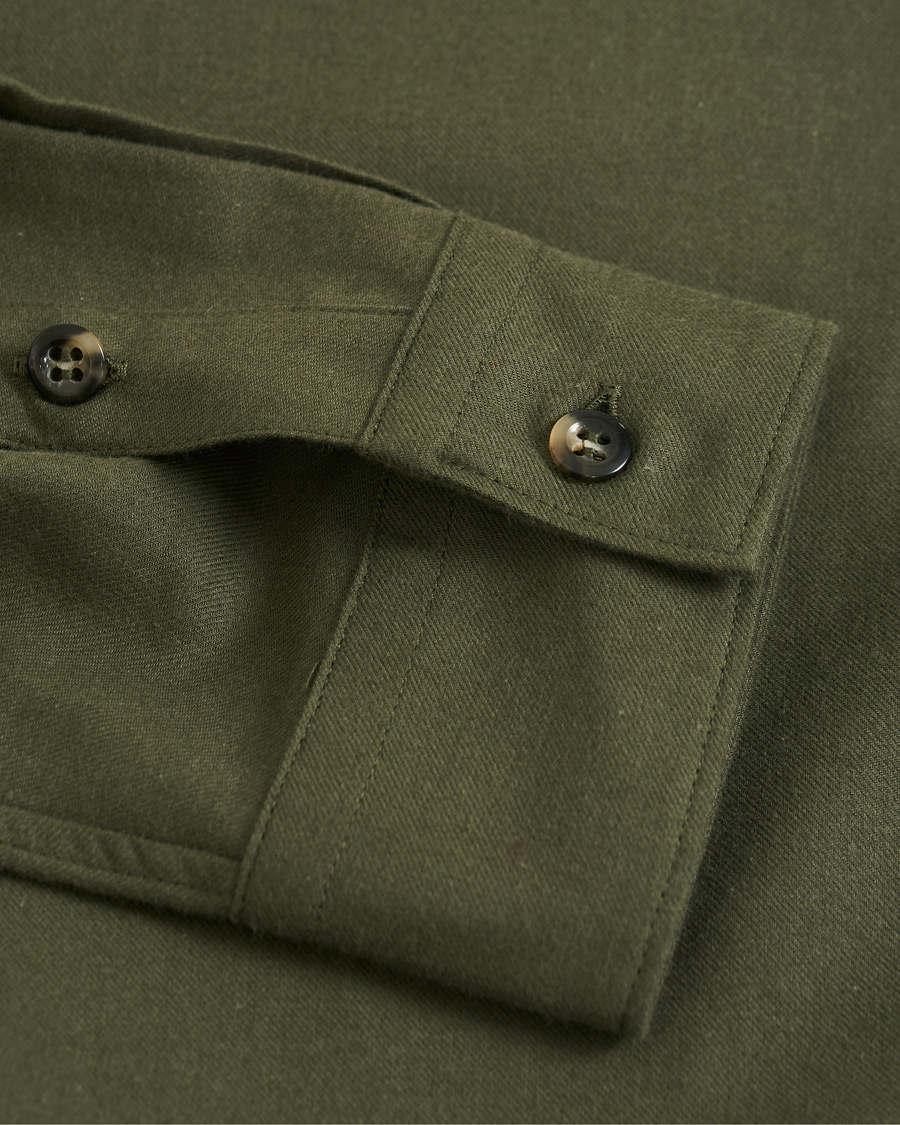 Herre | Skjorter | A.P.C. | Chicago Flannel Shirt Dark Green