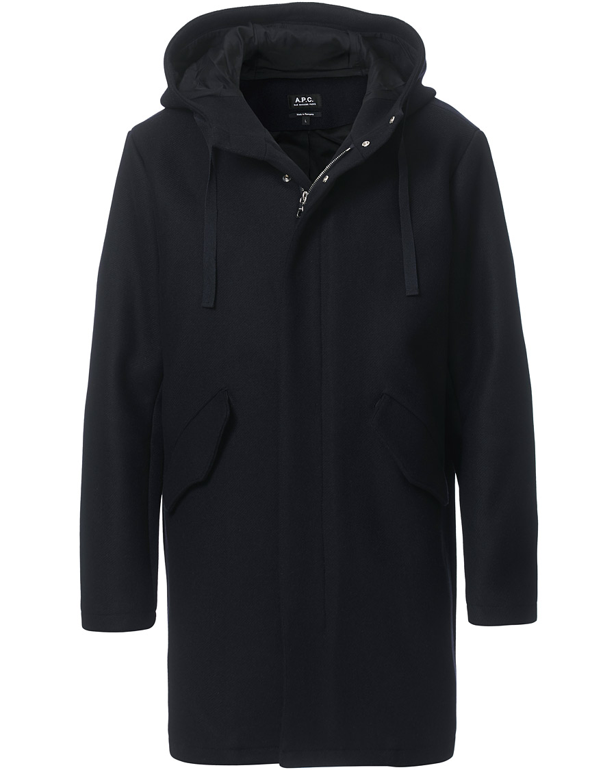 Herre | Jakker | A.P.C. | Benoit Waterrepellent Wool Parka Navy