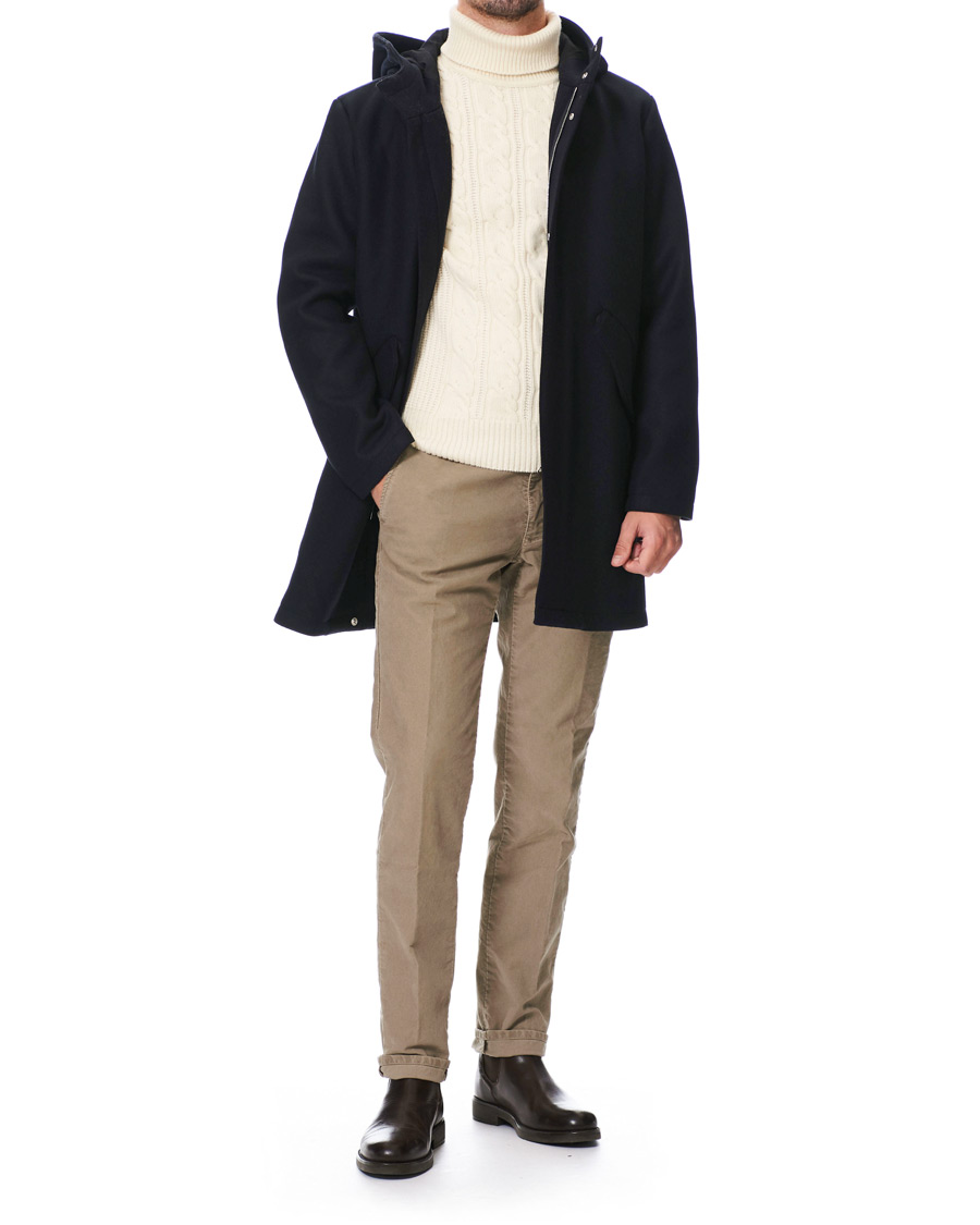 Herre | Jakker | A.P.C. | Benoit Waterrepellent Wool Parka Navy