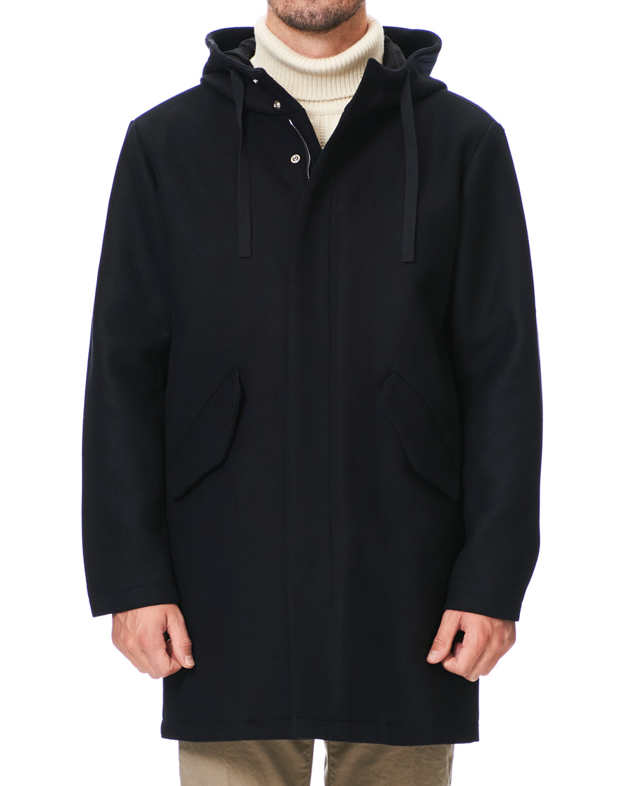 Herre | Jakker | A.P.C. | Benoit Waterrepellent Wool Parka Navy