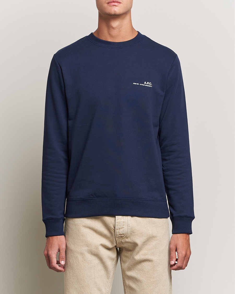 Herre | Trøjer | A.P.C. | Item Crew Neck Sweatshirt Navy